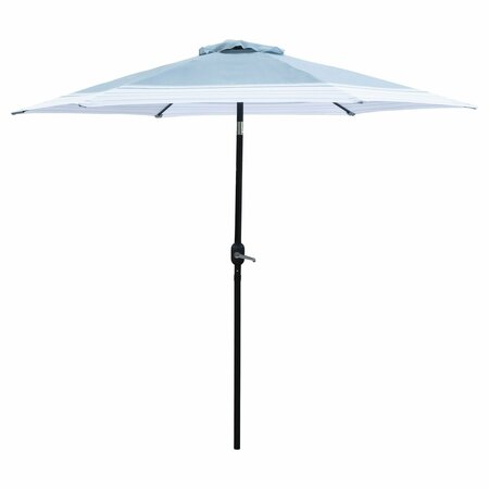 SEASONAL TRENDS Umbrella Sol&Strpd Blu&Wht 9Ft 59794